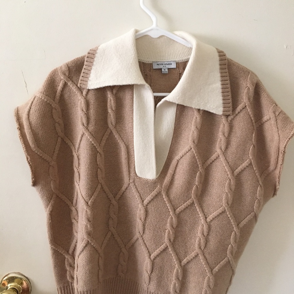 Petite Studio Oversized Collared vest
